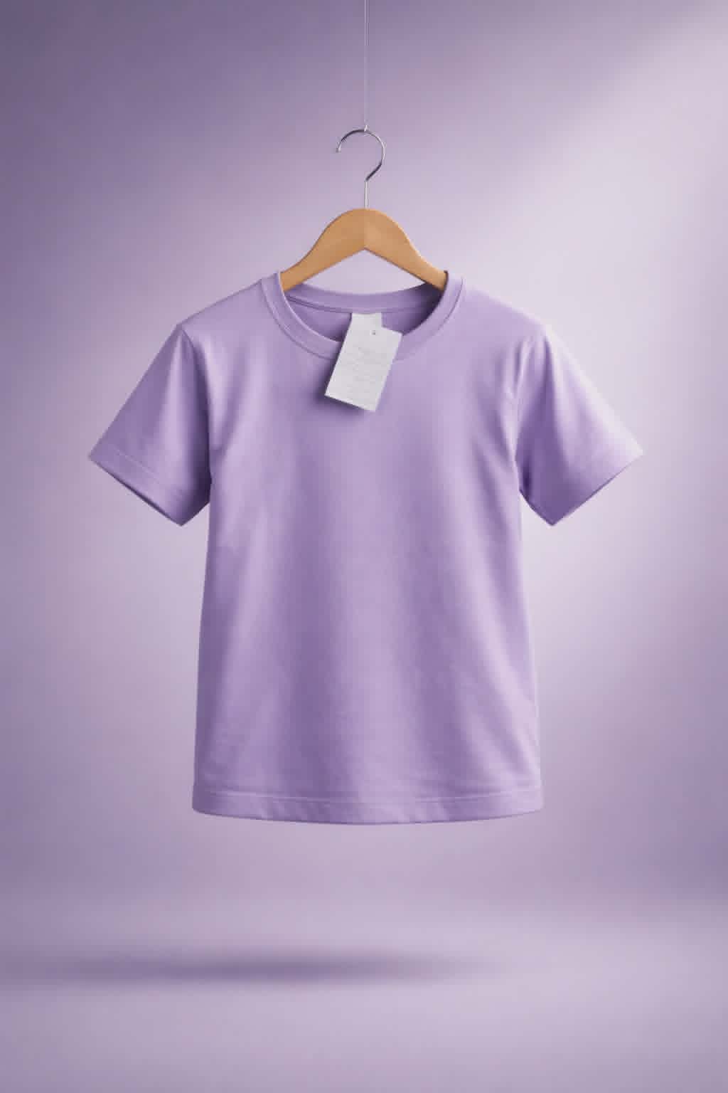 Gładka fioletowa koszulka dziecięca – klasyczny T-shirt bawełniany